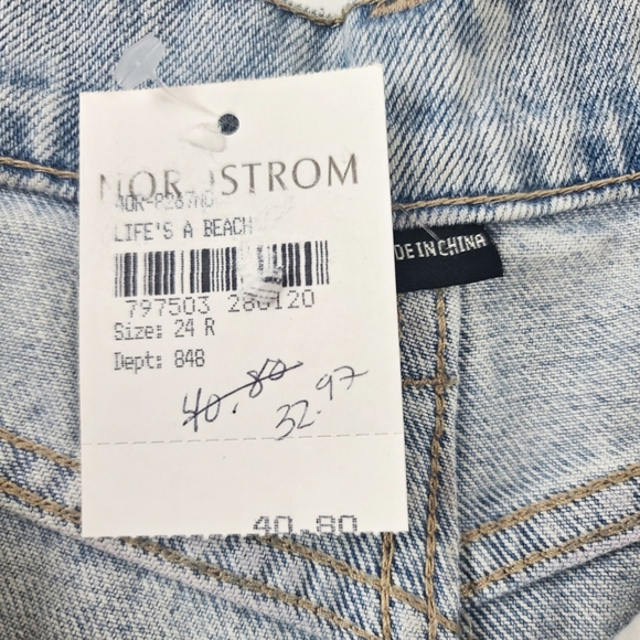 BLANK NYC Women's Life's Beach The Barrow High Rise Denim Jean Shorts Sz 24 - Picture 5 of 6